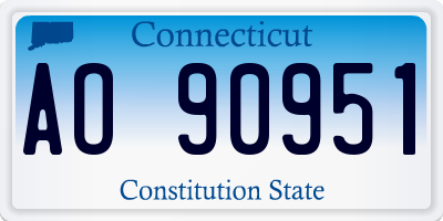 CT license plate AO90951