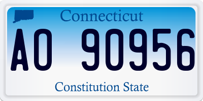 CT license plate AO90956
