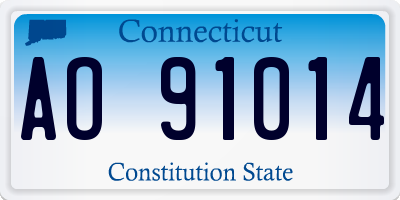 CT license plate AO91014