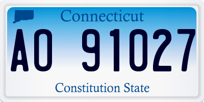 CT license plate AO91027