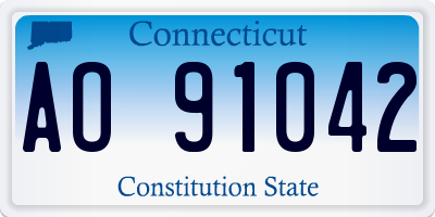 CT license plate AO91042