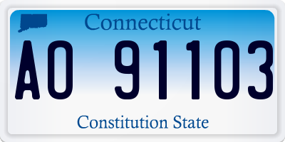 CT license plate AO91103