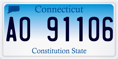CT license plate AO91106