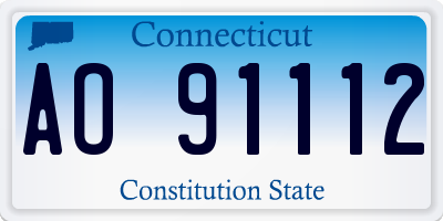CT license plate AO91112