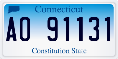 CT license plate AO91131