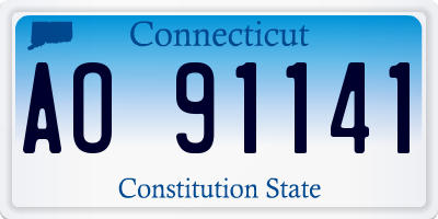 CT license plate AO91141