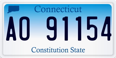CT license plate AO91154