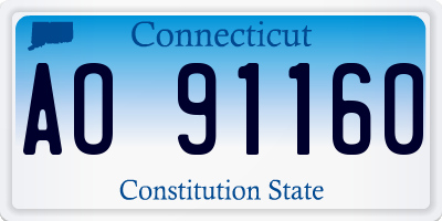 CT license plate AO91160