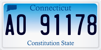 CT license plate AO91178
