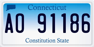 CT license plate AO91186