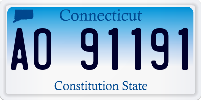 CT license plate AO91191