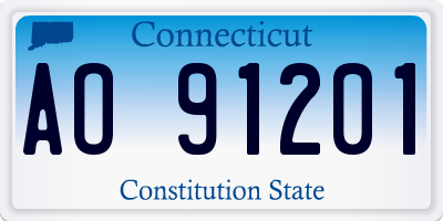 CT license plate AO91201