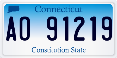 CT license plate AO91219