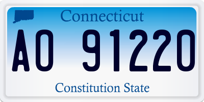 CT license plate AO91220
