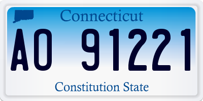 CT license plate AO91221