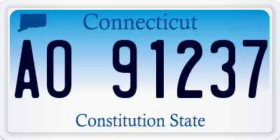CT license plate AO91237