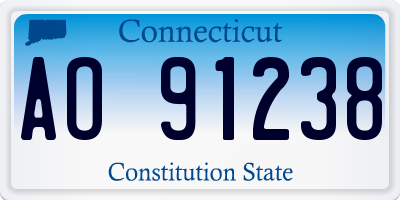 CT license plate AO91238