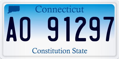 CT license plate AO91297