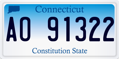 CT license plate AO91322