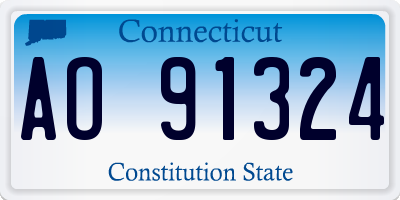 CT license plate AO91324