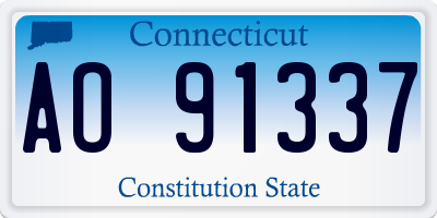 CT license plate AO91337