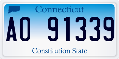 CT license plate AO91339