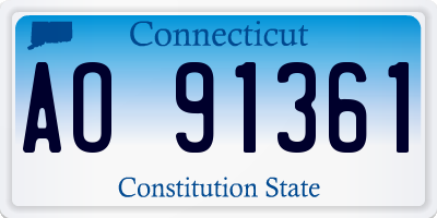 CT license plate AO91361