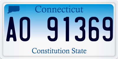 CT license plate AO91369