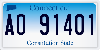 CT license plate AO91401