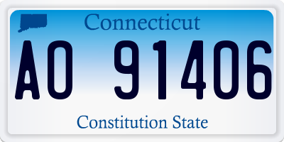 CT license plate AO91406