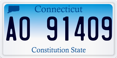 CT license plate AO91409