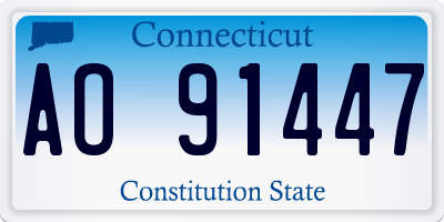 CT license plate AO91447