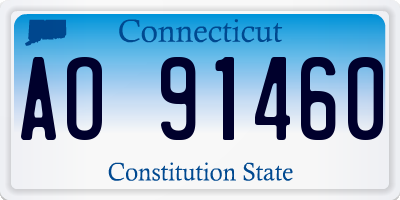 CT license plate AO91460