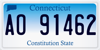 CT license plate AO91462
