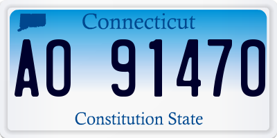 CT license plate AO91470