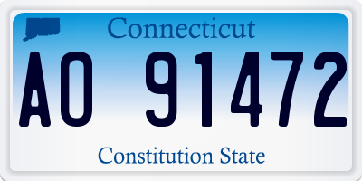 CT license plate AO91472