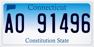 CT license plate AO91496