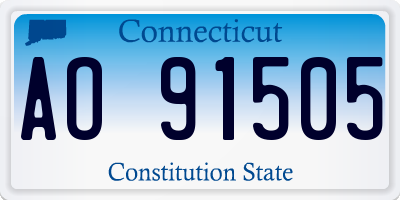 CT license plate AO91505