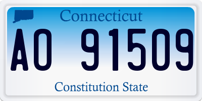 CT license plate AO91509