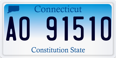 CT license plate AO91510