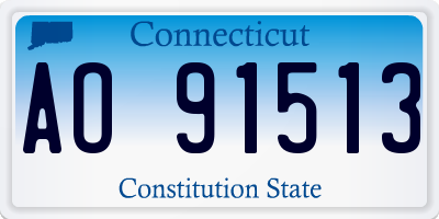 CT license plate AO91513