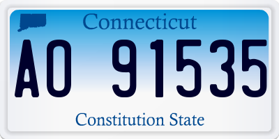 CT license plate AO91535