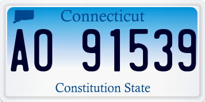 CT license plate AO91539