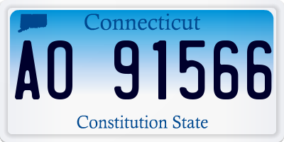 CT license plate AO91566