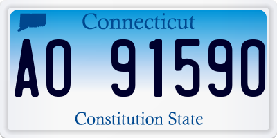 CT license plate AO91590