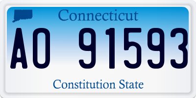 CT license plate AO91593