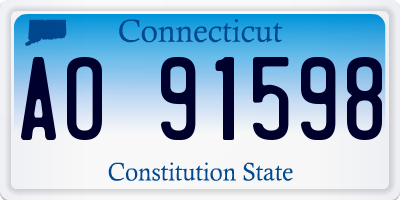 CT license plate AO91598