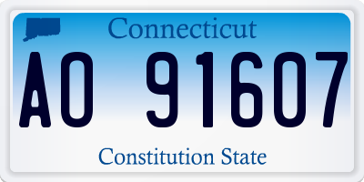 CT license plate AO91607