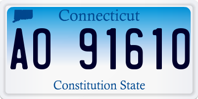 CT license plate AO91610