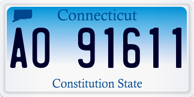 CT license plate AO91611